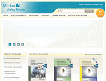 Tablet Screenshot of merkur-verlag.de